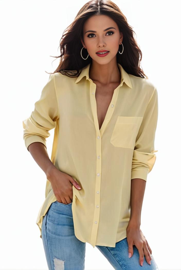 plus size formal shirt women s plus plain long sleeve turn down collar button up workwear shirt 125183