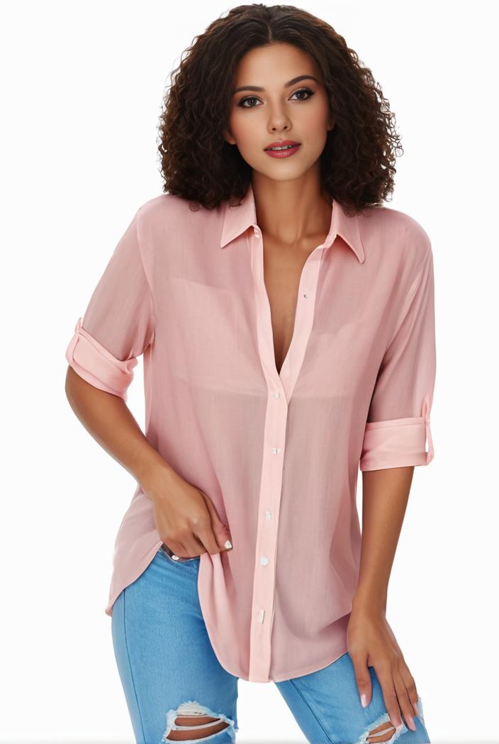 plus size formal shirt women s plus plain long sleeve turn down collar button up workwear shirt 125206