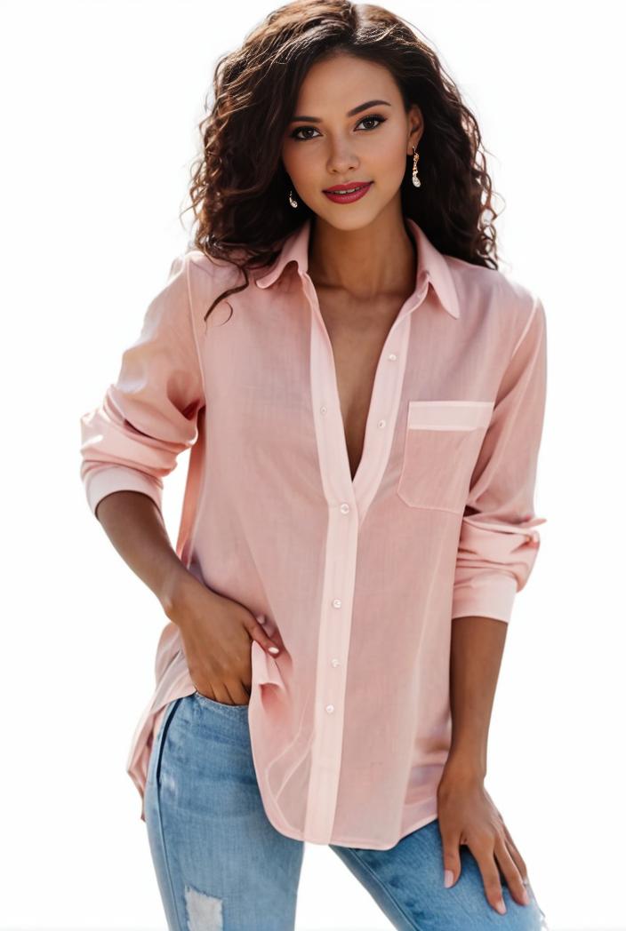 plus size formal shirt women s plus plain long sleeve turn down collar button up workwear shirt 125210