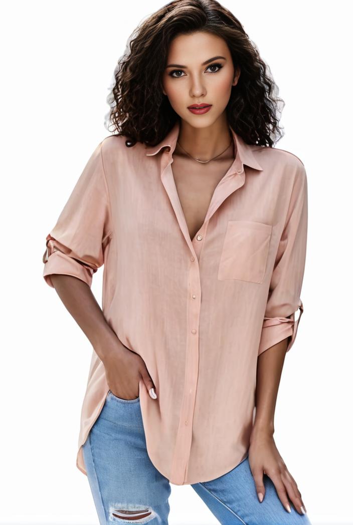 plus size formal shirt women s plus plain long sleeve turn down collar button up workwear shirt 125208