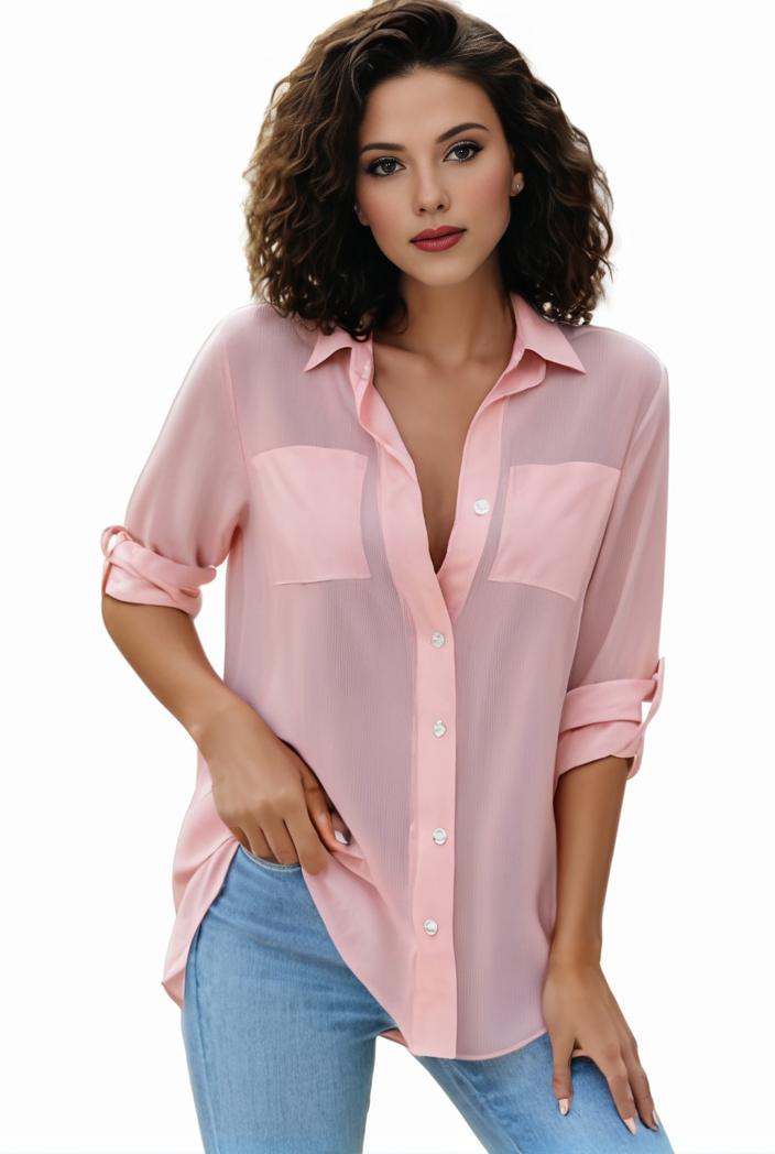 plus size formal shirt women s plus plain long sleeve turn down collar button up workwear shirt 125211