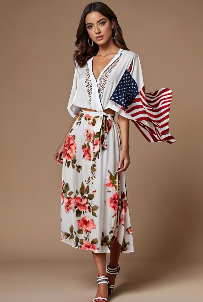 floral peacock print long sleeve loose swim robe beach cover up coat 101248