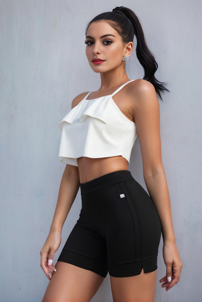 y2k style black denim skirt with cargo pockets 105777