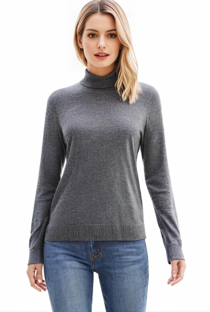 3 sets of turtleneck tees comfy long sleeve shirt perfect for spring autumn women s apparel 106081