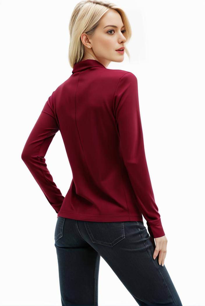 3 sets of turtleneck tees comfy long sleeve shirt perfect for spring autumn women s apparel 106087