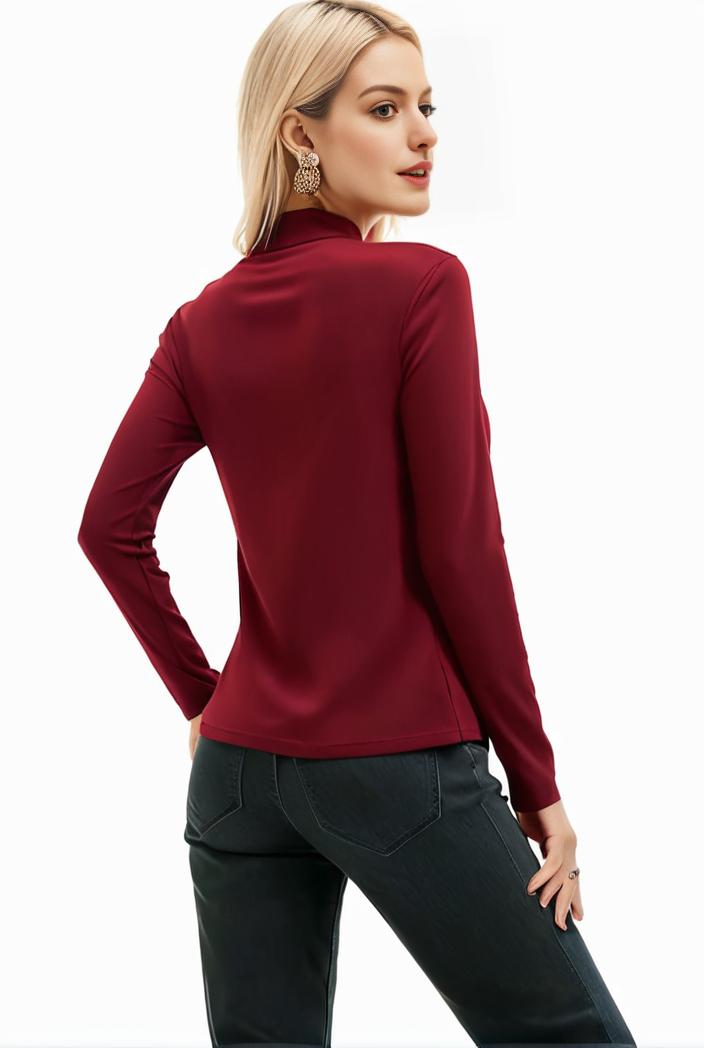 3 sets of turtleneck tees comfy long sleeve shirt perfect for spring autumn women s apparel 106088