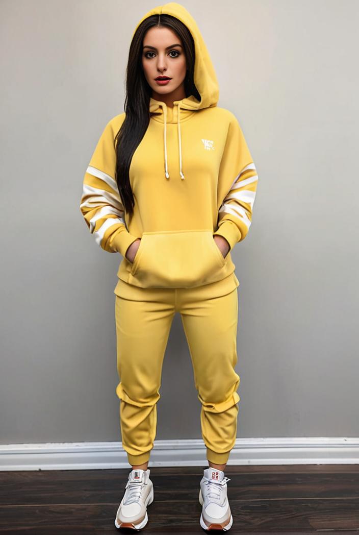 casual drawstring pants and hoodie combo set for women 109632