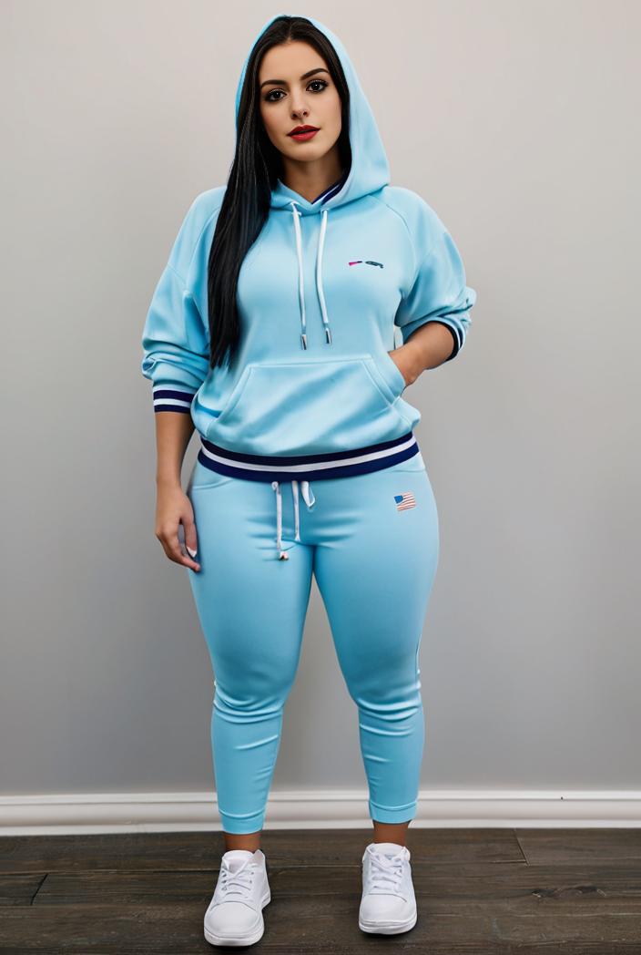 casual drawstring pants and hoodie combo set for women 109652