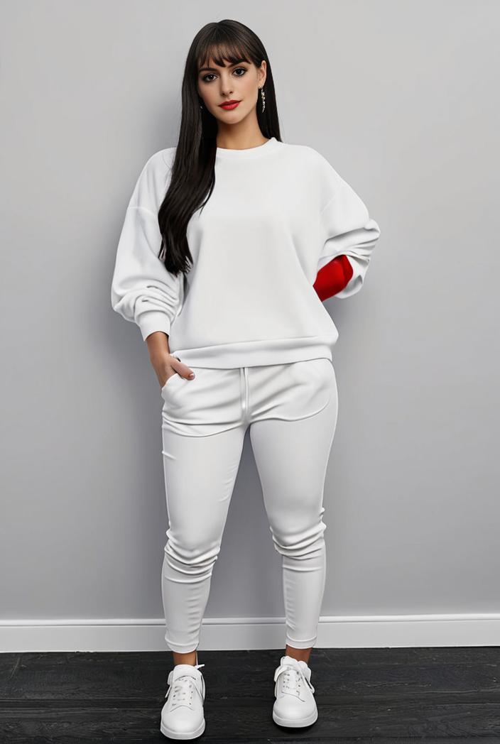 casual drawstring pants and hoodie combo set for women 109661