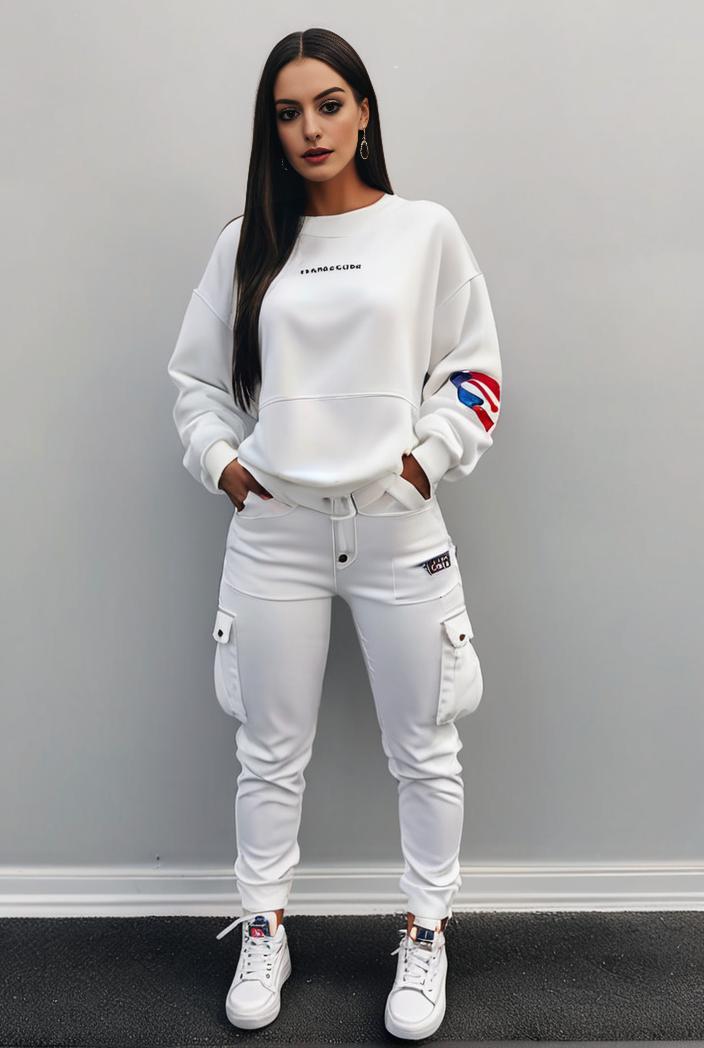 casual drawstring pants and hoodie combo set for women 109666