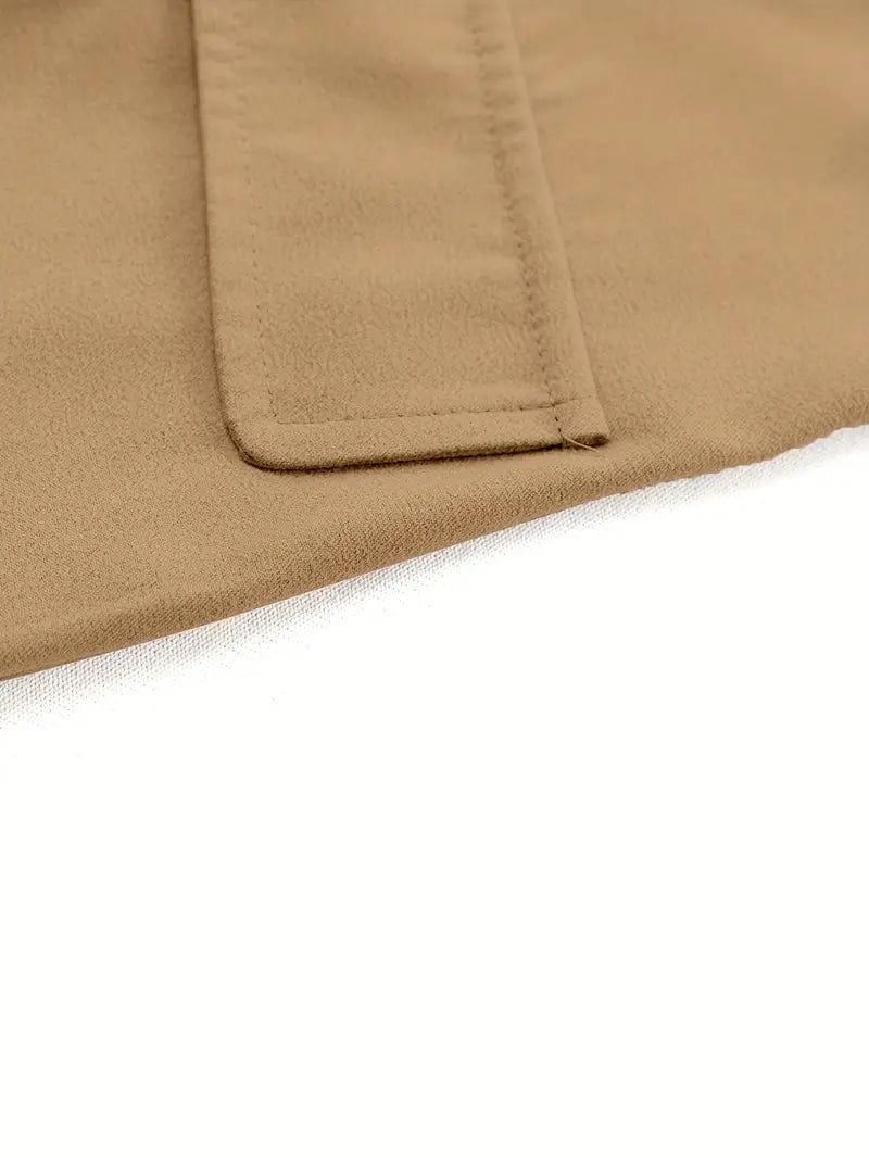Solid Open Front Blazer with Button Detail - Women's Stylish Work Outerwear