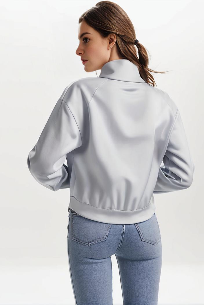 lapel denim coat with long sleeves and buttoned flap pockets stylish women s jacket 123500