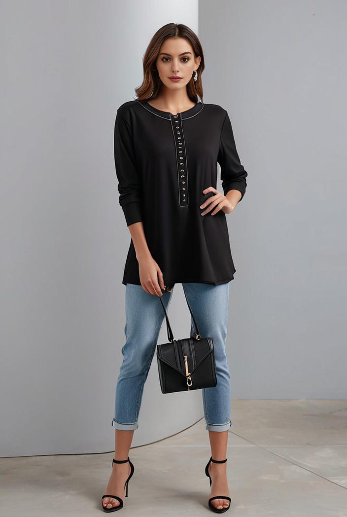 lapel neck blazer with button front stylish long sleeve jacket for office work women s apparel 123549