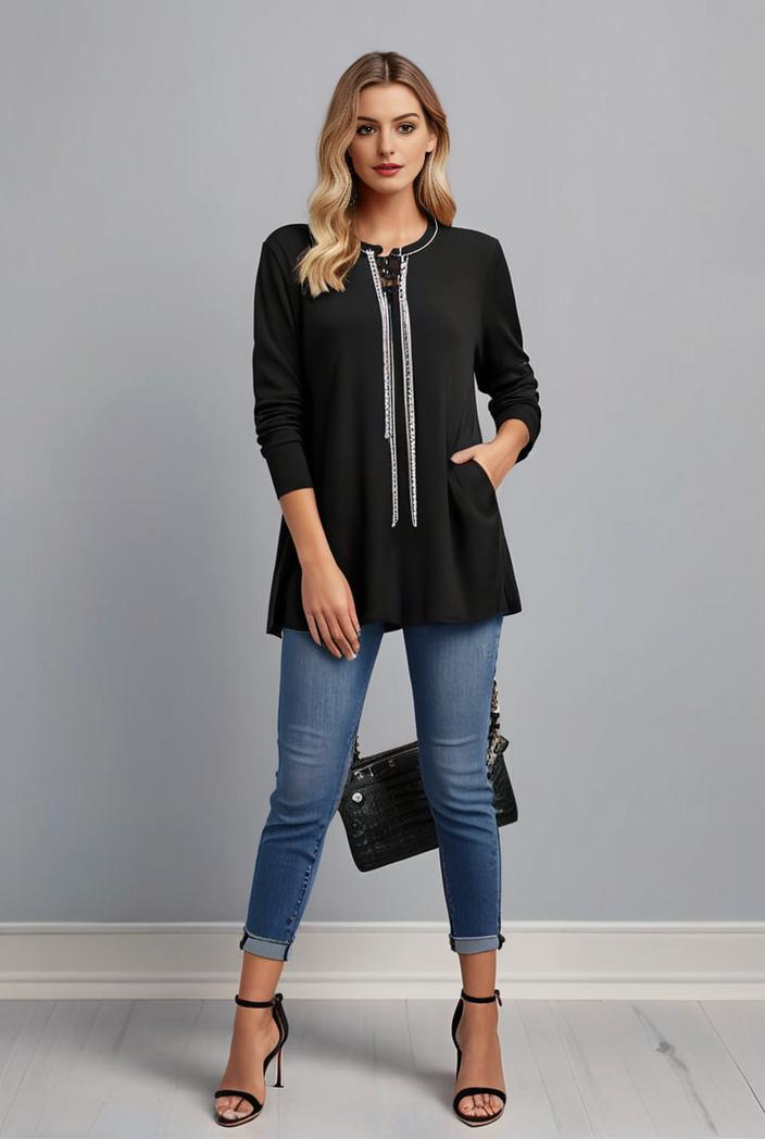 lapel neck blazer with button front stylish long sleeve jacket for office work women s apparel 123553