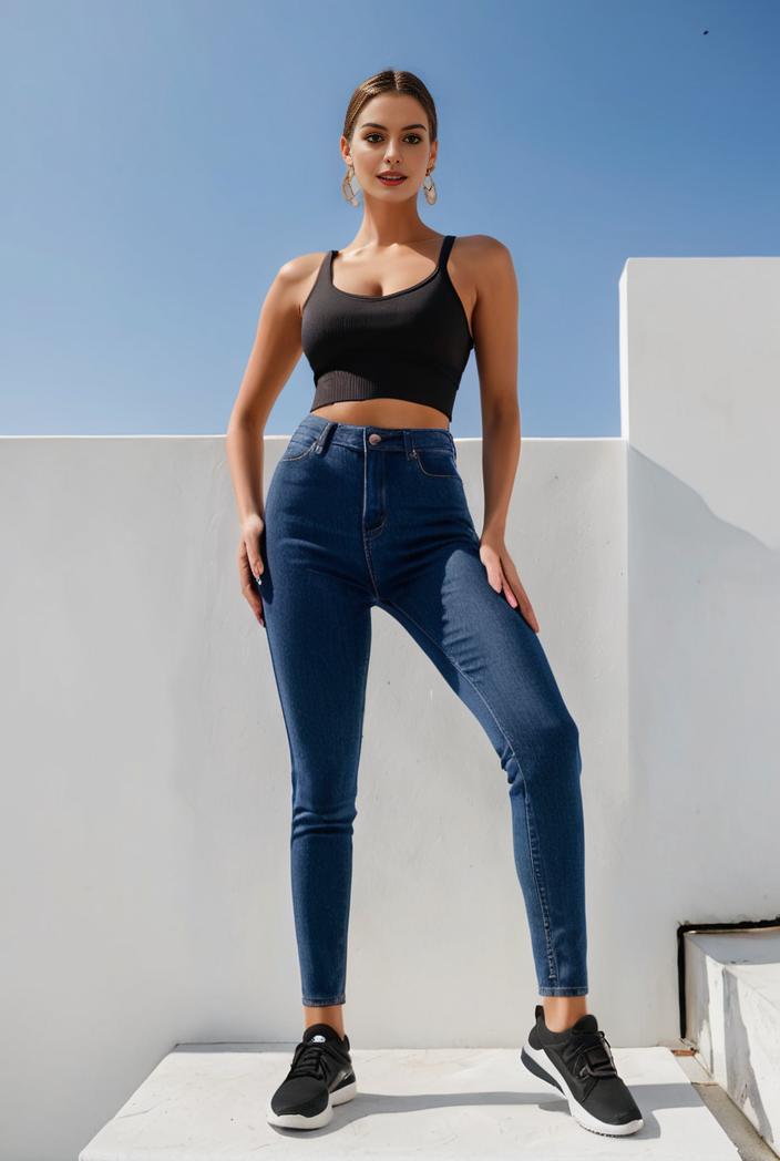 random print high waist stretchy casual leggings pants 126803
