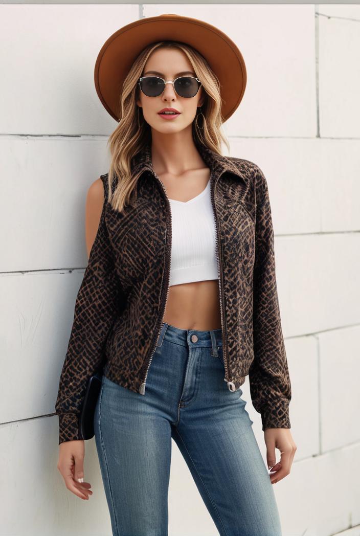 sequin bomber jacket with zipper closure and long sleeves stylish women s outerwear 128751