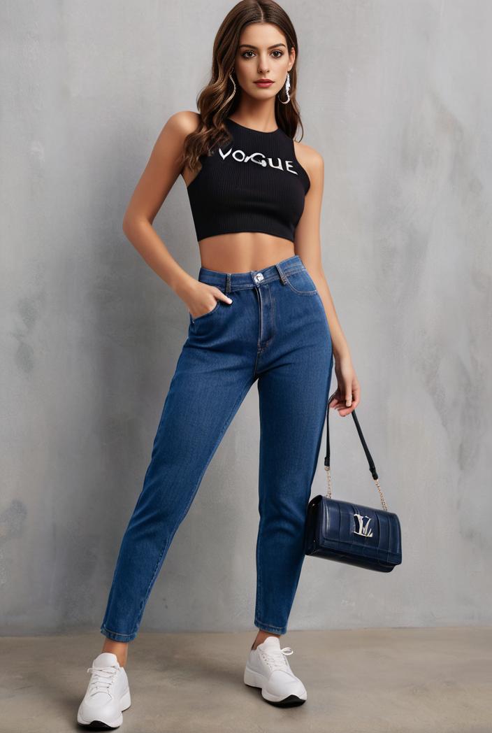 slim fit drawstring denim jeans with elastic waist for women 131732