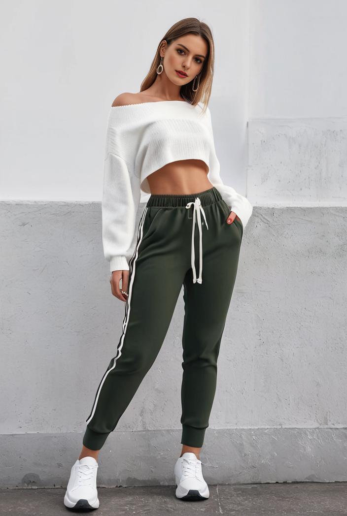 slim fit drawstring denim jeans with elastic waist for women 131744