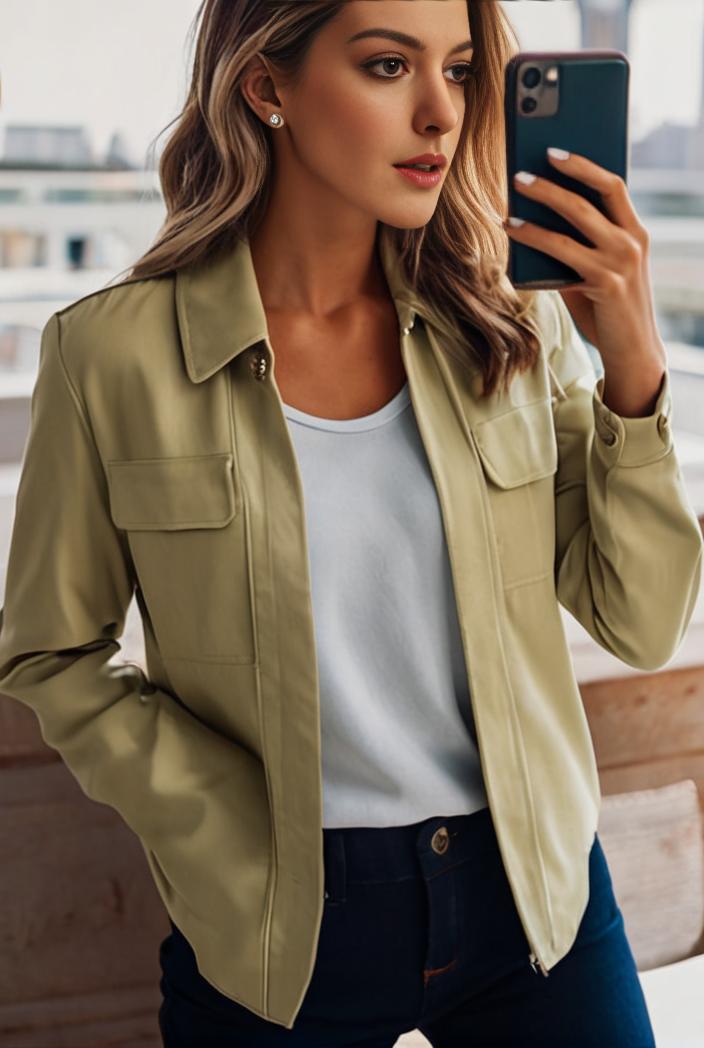 sophisticated split front blazer with long sleeves 132685