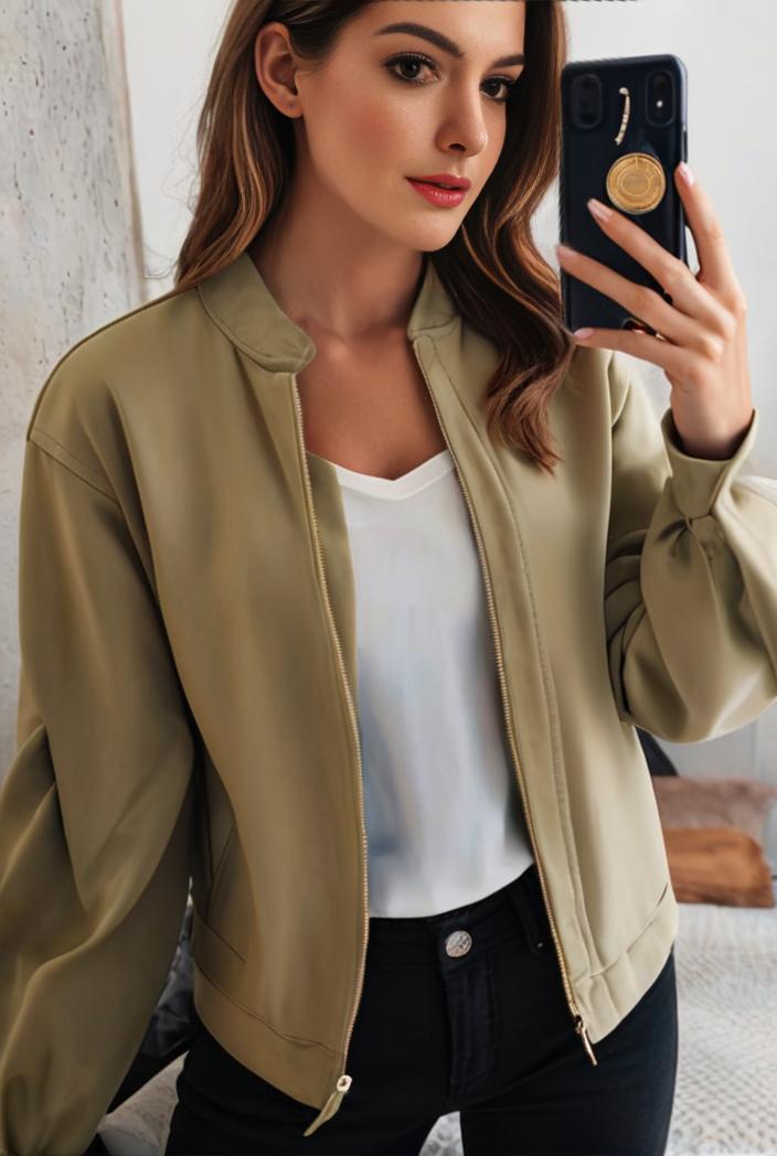 sophisticated split front blazer with long sleeves 132690