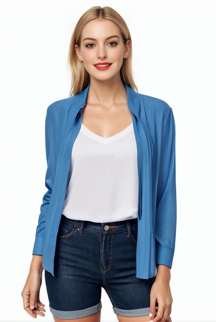sophisticated split front blazer with long sleeves 132705
