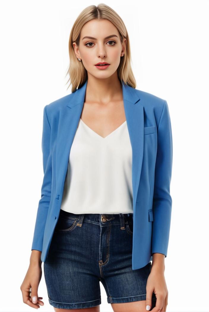 sophisticated split front blazer with long sleeves 132707