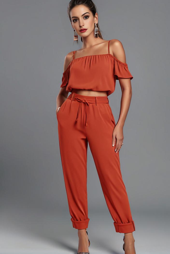 stylish sleeveless jumpsuit with tie waist and flap pockets for women 134266