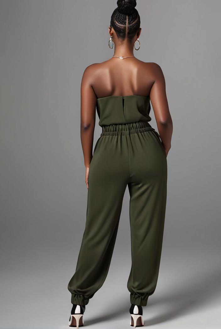 stylish sleeveless jumpsuit with tie waist and flap pockets for women 134339