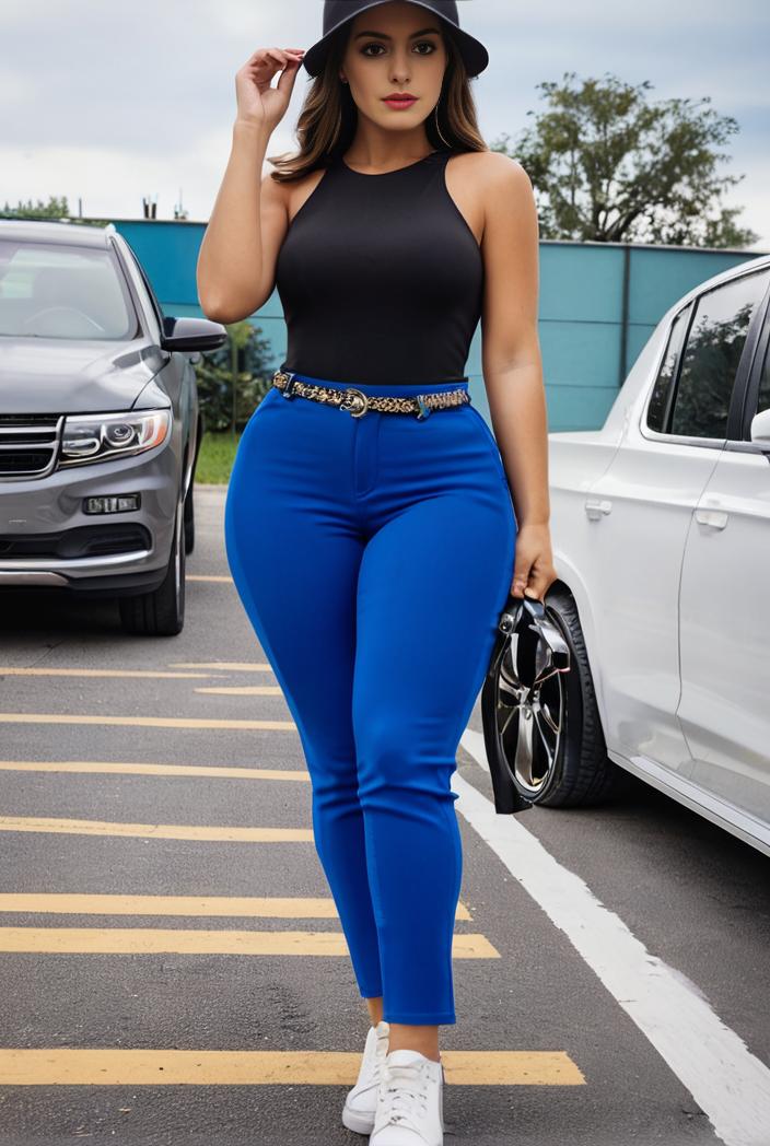 casual skinny jeans with ripped holes and slant pockets 144700