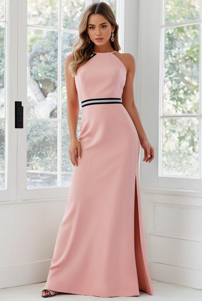 flowy chiffon one shoulder with three straps bridesmaid dress 101914
