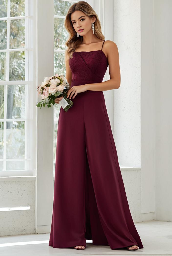 flowy chiffon one shoulder with three straps bridesmaid dress 101919