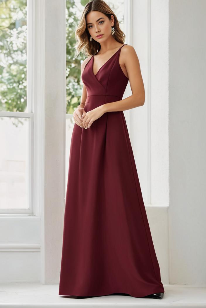 flowy chiffon one shoulder with three straps bridesmaid dress 101920