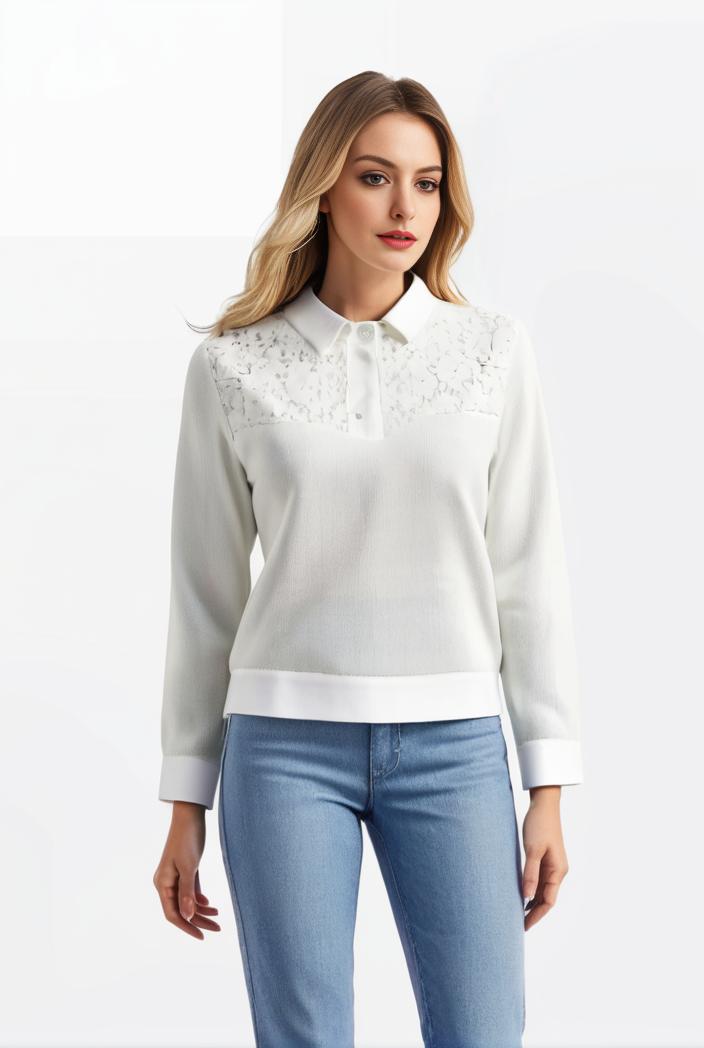 lapel denim coat with long sleeves and buttoned flap pockets stylish women s jacket 108287