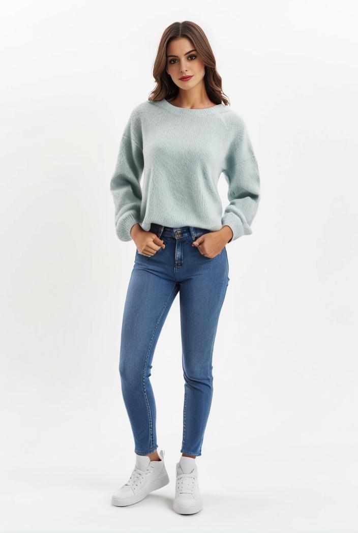 lapel denim coat with long sleeves and buttoned flap pockets stylish women s jacket 108297