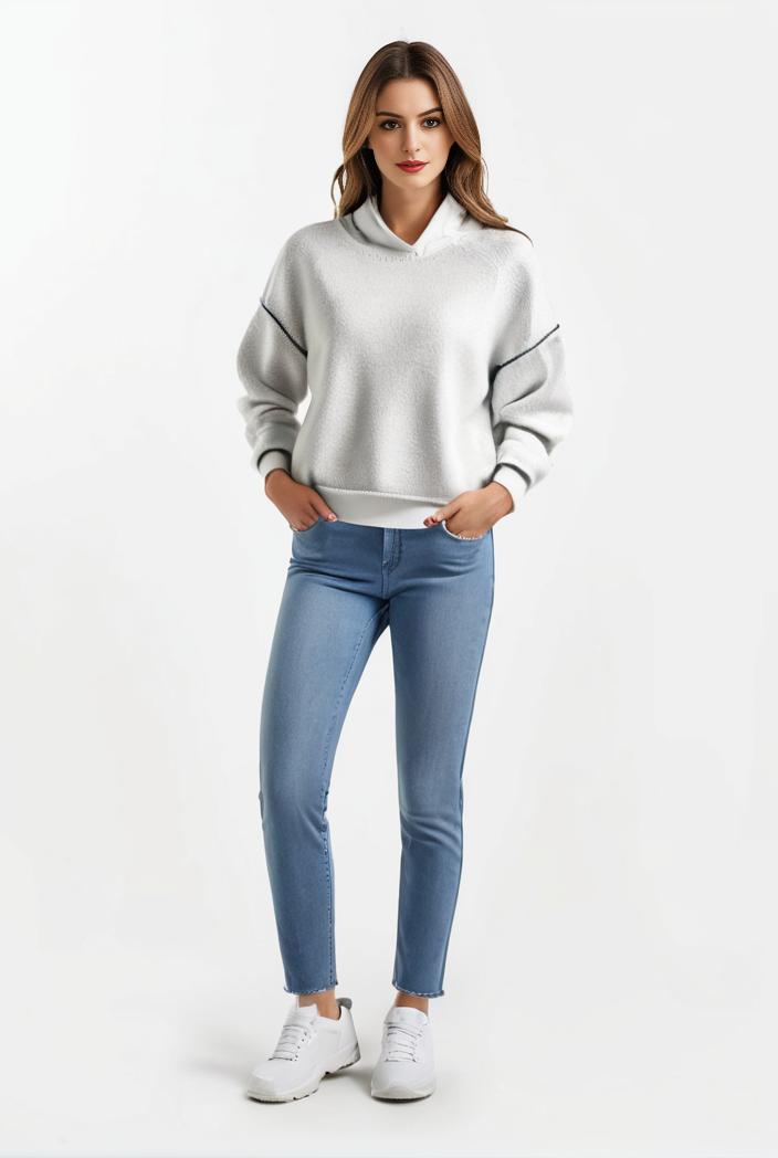 lapel denim coat with long sleeves and buttoned flap pockets stylish women s jacket 108300