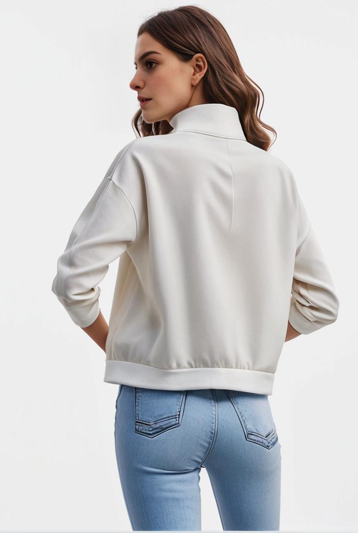 lapel denim coat with long sleeves and buttoned flap pockets stylish women s jacket 108304