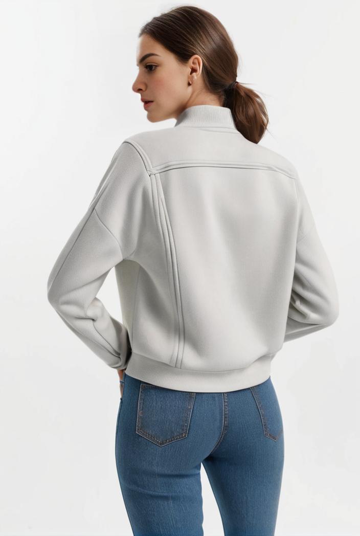 lapel denim coat with long sleeves and buttoned flap pockets stylish women s jacket 108308