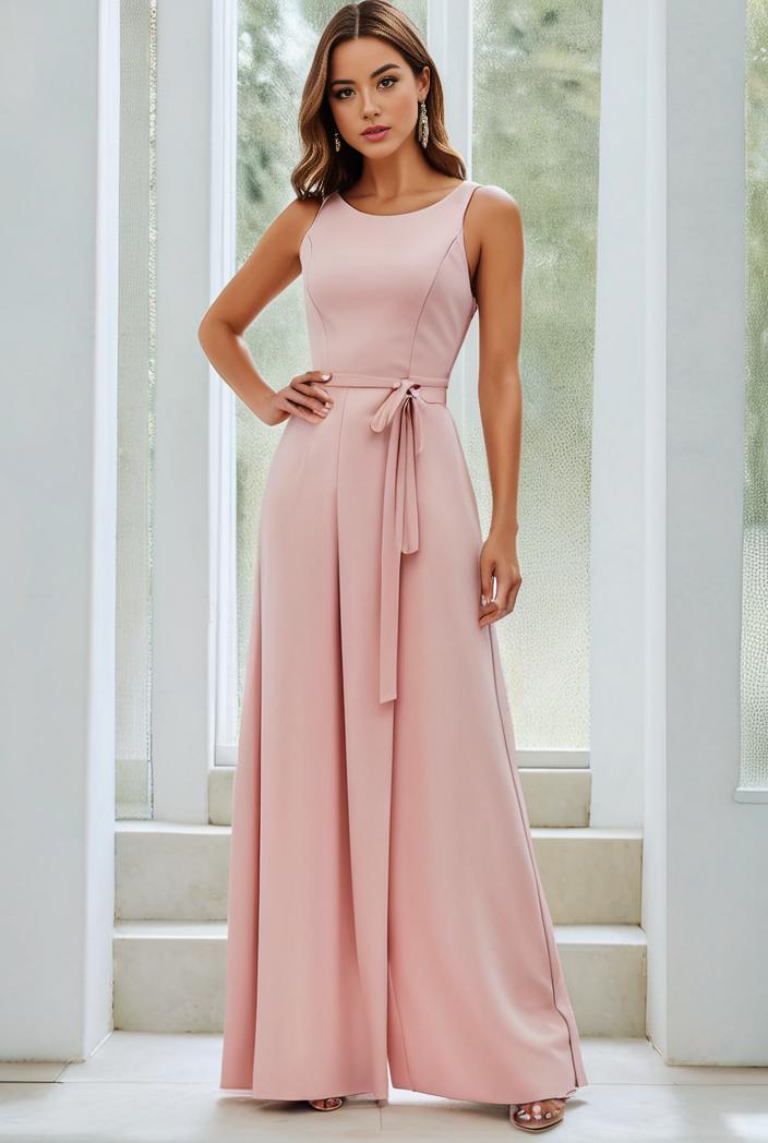 flowy chiffon one shoulder with three straps bridesmaid dress 101952