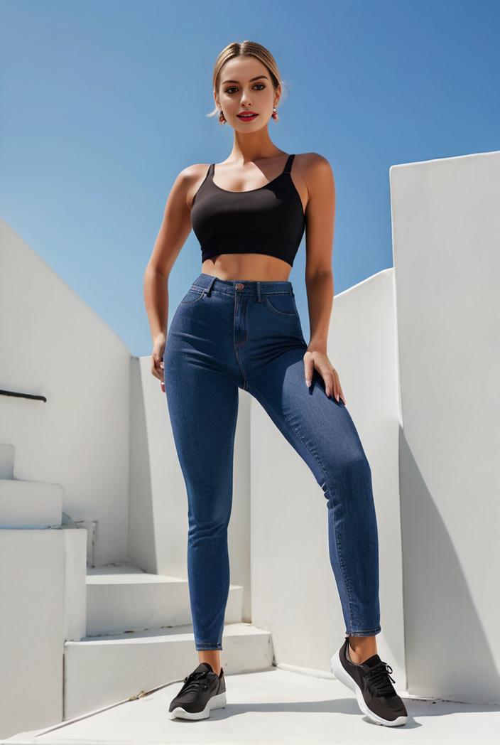 random print high waist stretchy casual leggings pants 111673