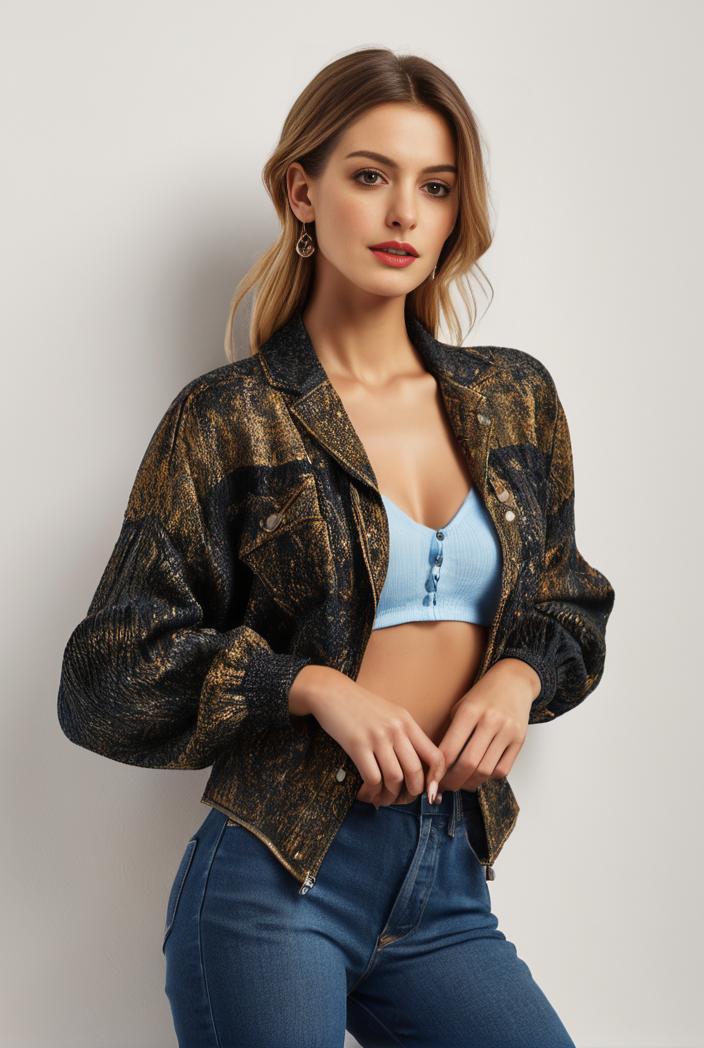 sequin bomber jacket with zipper closure and long sleeves stylish women s outerwear 113636
