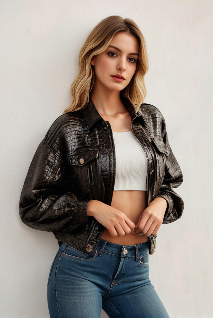 sequin bomber jacket with zipper closure and long sleeves stylish women s outerwear 113641