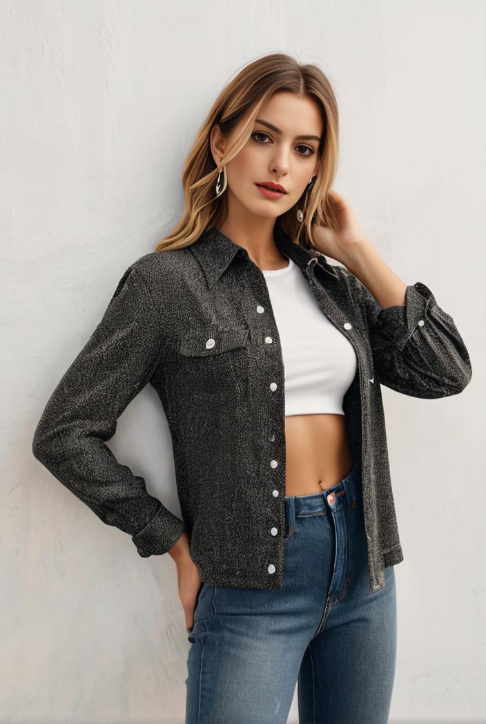 sequin bomber jacket with zipper closure and long sleeves stylish women s outerwear 113648