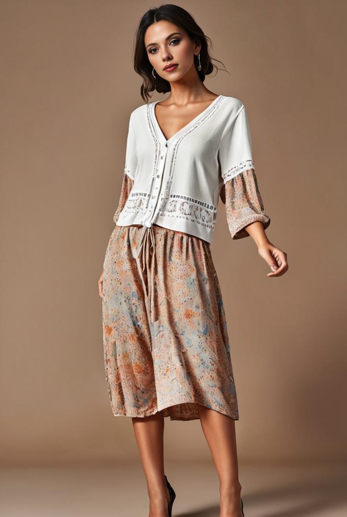 floral peacock print long sleeve loose swim robe beach cover up coat 126420