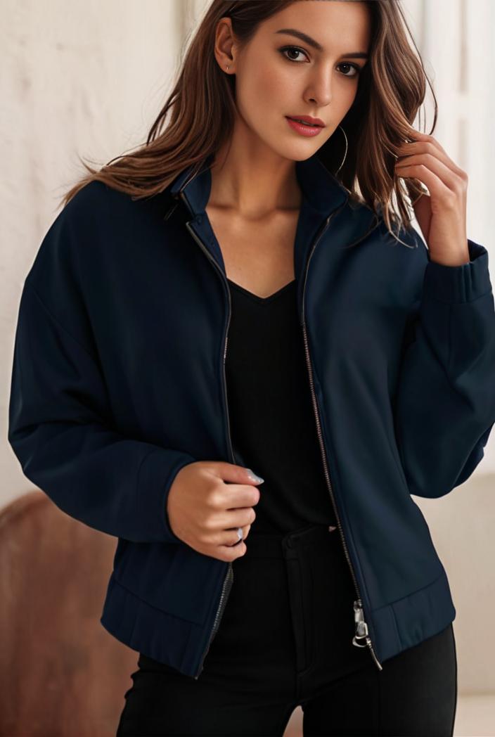 sophisticated split front blazer with long sleeves 117536