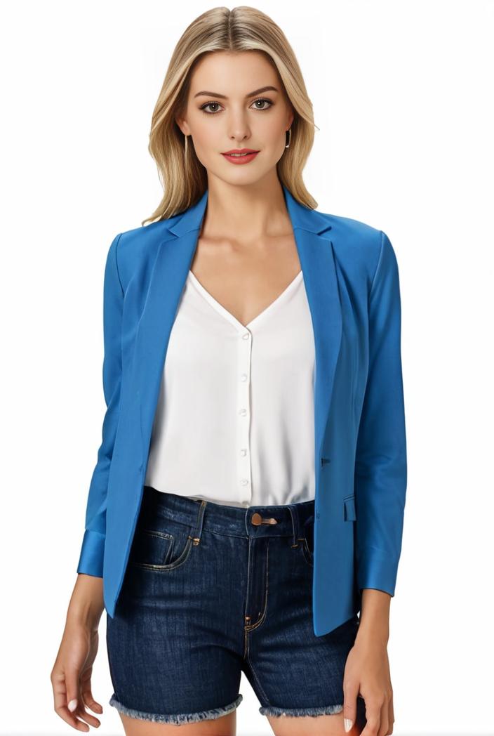 sophisticated split front blazer with long sleeves 117545
