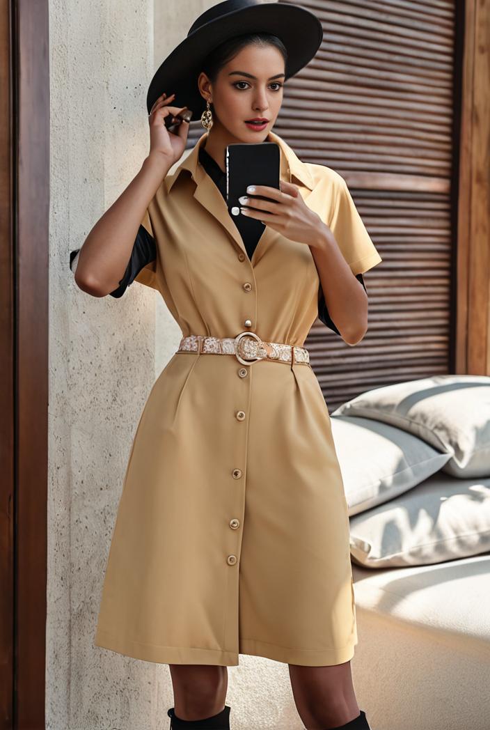 stylish women s winter overcoat with double breasted lapels and thermal lining 119492
