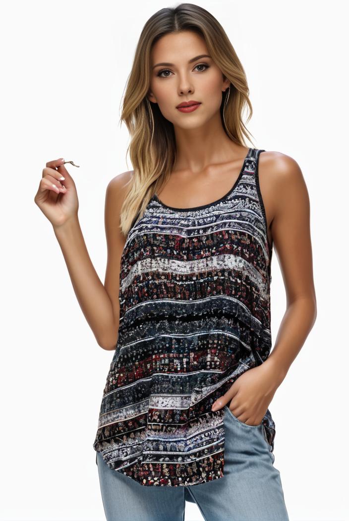 plus size boho tank top women s plus paisley print square neck medium stretch ruched tank top 133352