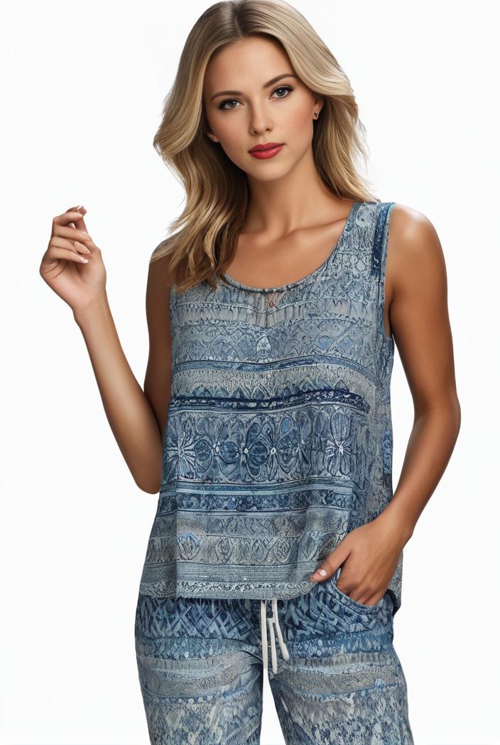 plus size boho tank top women s plus paisley print square neck medium stretch ruched tank top 133368