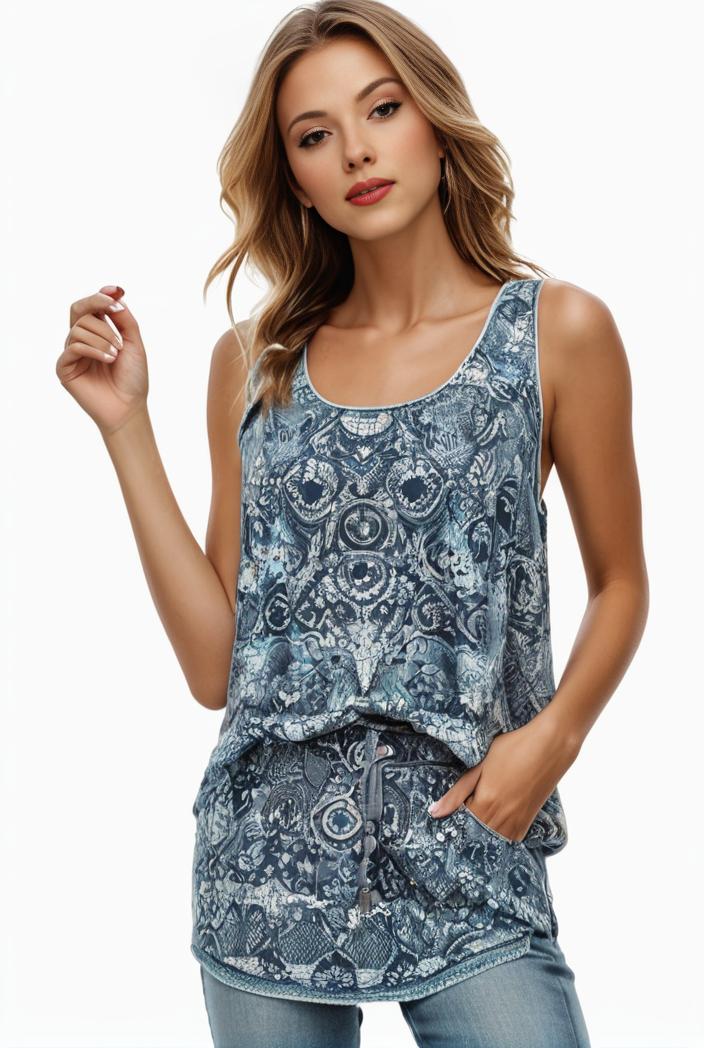 plus size boho tank top women s plus paisley print square neck medium stretch ruched tank top 133372