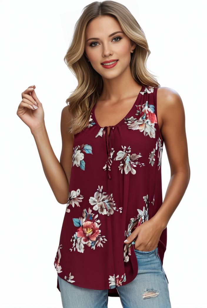 plus size boho tank top women s plus paisley print square neck medium stretch ruched tank top 133393
